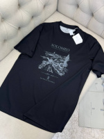 Футболка чоловіча Brunello Cucinelli чорного кольору з принтом Solomeo f715