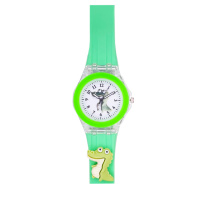 Дитячий годинник Better 005 Crocodile Green-White з кварцовим механізмом та силіконовим ремінцем