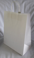 Пакет паперовий «Білий КРАФТ» з крученими ручками 260х140х340 мм
