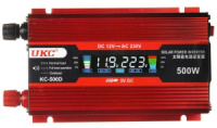 Автомобильный инвертор UKC AC/DC 12V-220V 500W KC-500D, авто преобразователь тока с LCD дисплеем (с экраном)