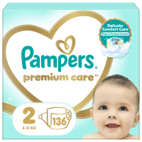 Подгузники Pampers Premium Care Размер 2 (4-8 кг) 136 шт (8006540855812)