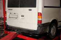 Задняя защитная подножка AK-Special Black (нержавейка) для Ford Transit 2000-2014 гг