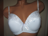 Бюстгальтер YYG на поролоні 80С білий, мереживна окантівка