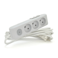 Удлинитель Panasonic X-tendia 3 гнезда, 5 м, с защитными шторками, с выключателем, серый