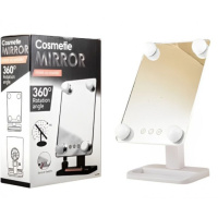 Настольное зеркало для макияжа Cosmetie mirror 360 Rotation Angel с подсветкой. Цвет: белый
