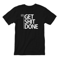 Футболка мужская «Get Shit Done», Черный, L, английский