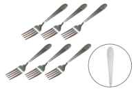 Набор серебристых столовых вилок с узором «Греческий меандр» (6шт) (124269)