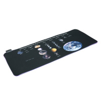 Коврик 300*800 для мыши «Planets scales» тканевый с боковой прошивкой, толщина 3 мм, RGB подсветка , питание USB 1,8 м, Color Box