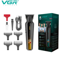 Профессиональный триммер для бороды и усов с керамикой VGR V-930 насадки 1-7 мм. Цвет: золотой