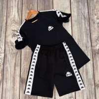 Комплект Kappa шорти та футболка lampas чорний