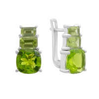 Серебряные серьги CatalogSilver с хризолітом (60002180)