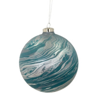 Игрушка на елку Novogod'ko 973832 12 см белая матовый мрамор