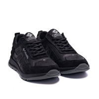 Демісезонні шкіряні кросівки Columbia колір чорний сірий