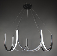 Люстра светодиодная подвесная LED светильник для квартиры на потолок лэд 27775 Черный 50-180х70х70 см.