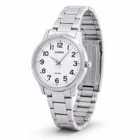 Жіночий годинник Casio LTP-1303D-7B — Класичний сталевий браслет, мінеральне скло та водозахист 5 ATM