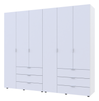 Комплект шкафов для одежды Doros Гелар (2 шт.) 232,4х49,5х203,4 см Белый (DRS-011171)