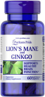 Puritan's Pride Lion's Mane and Ginkgo 60 капсул