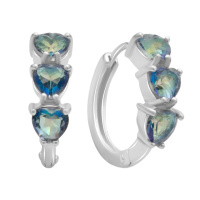 Серебряные серьги CatalogSilver с мистик топазом 2.367ct (2179146)