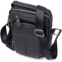 Деловая мужская сумка из натуральной кожи Vintage 23036 Черный