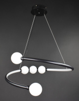 Люстра светодиодная подвесная LED светильник для квартиры на потолок лэд 27561 Черный 25-90х60х60 см.