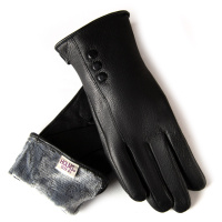 PODIUM Перчатка Женская кожа-олень Holms F4-25-128 black махра