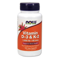 NOW Vitamin D3 & K2 120 капсул