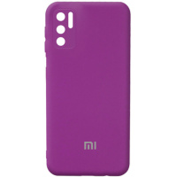 Чохол Silicone Cover Full Camera (AA) для Xiaomi Redmi Note 10 5G / Poco M3 Pro (Фіолетовий / Grape) - купити в SmartEra.ua