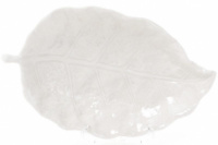 Блюдо фарфоровое «Белый лист» 21.8х13.3см
