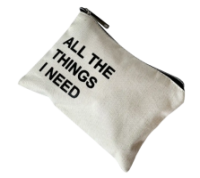 Косметичка хлопковая с надписью 18*13 см ORGANIZE