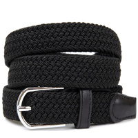 Текстильний жіночий ремінь класика 720546 Чорний