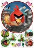 Вафельные картинки на тему: Angry birds