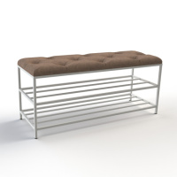 Банкетка для обуви Женева-1 100см велюр коричневый 1-0-9003