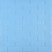 3D панель самоклеющаяся 700x770x5мм кирпич Голубой (005-5) SW-00000297
