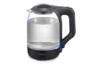 Электрочайник стеклянный Metec 1.8л черный (700011)