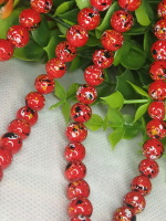 Бусины керамика/ 8 мм/ цена за 1 шт/ красный