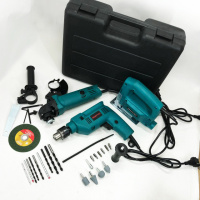 Набор электроинструментов 3в1: сетевая ударная дрель, болгарка сетевая, лобзик электрический мощный