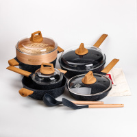 Набір посуду MGC 9 предметів з антипригарним покриттям 1,5/2,5/4 л, синій