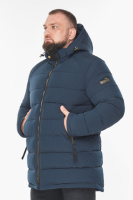 Куртка мужская зимняя Braggart с капюшоном - 53001тёмно-синего цвета