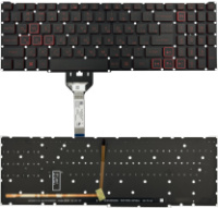 Клавіатура для ноутбука Acer Nitro 5 AN515-57 AN515-45 без рамки Прямий Enter підсвітка Original PRC