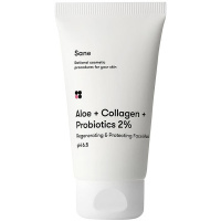 Маска для лица Sane Aloe + Collagen + Probiotics 2% Regenerating & Protecting Face Mask 75 мл (4820266830199)