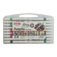Набор акриловых маркеров 36 штук на водной основе в кейсе Acrylic Marker Y 04