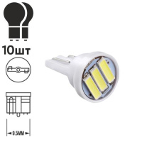 Лампа PULSO/габаритна/LED T10/3SMD-7020/12v/0.5w/120lm White (LP-121239)