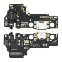 Разъём зарядки для Realme C30 на плате с микрофоном и компонентами