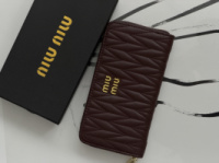 Гаманець Miu Miu стеганий шоколадний