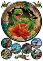 Вафельные картинки на тему: Динозавры