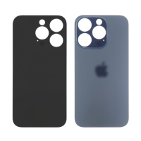 Заднее стекло корпуса для Apple iPhone 15 Pro Blue Titanium (синее)