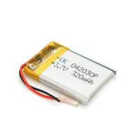 Литий-полимерный аккумулятор 4*20*30mm (Li-ion 3.7В 300мА·ч)