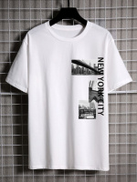 Біла чоловіча футболка з ДТФ (стандарт)