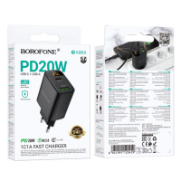 Мережевий Зарядний Пристрій Borofone BA96A 1USB-C/1USB PD/QC 20W Led Display