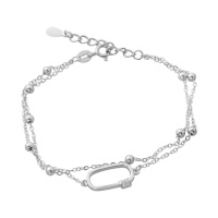 Серебряный браслет CatalogSilver с фианитами, вес изделия 2,57 гр (2160939) 1720 размер